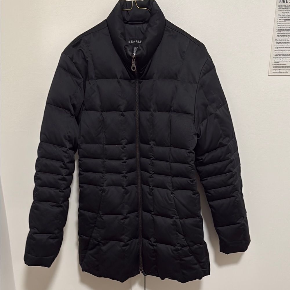 Searle Womens’ Black Quilted Down Coat. Size 12.